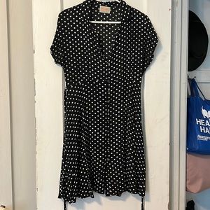 Black and white polka dot dress